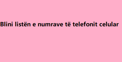 Blini listën e numrave të telefonit celular 