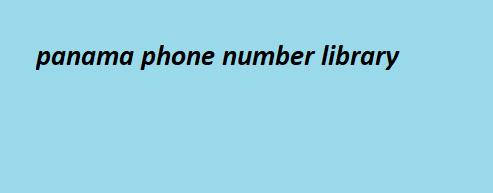 panama phone number library