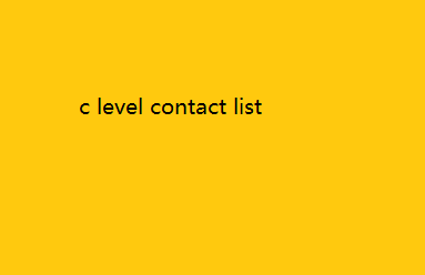 c level contact list