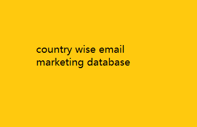 country wise email marketing database