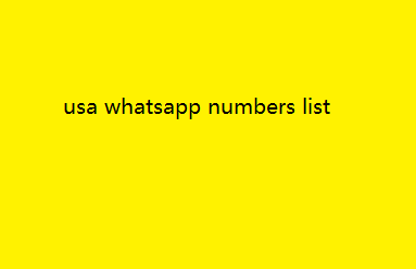 usa whatsapp numbers list