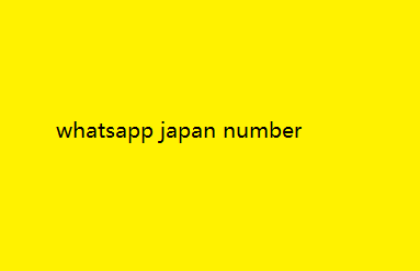 whatsapp japan number