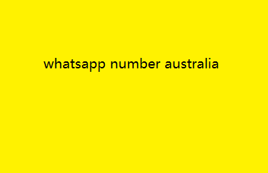 whatsapp number australia