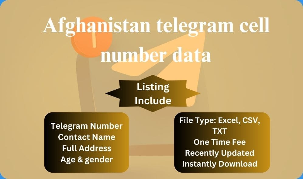 Afghanistan telegram cell number data