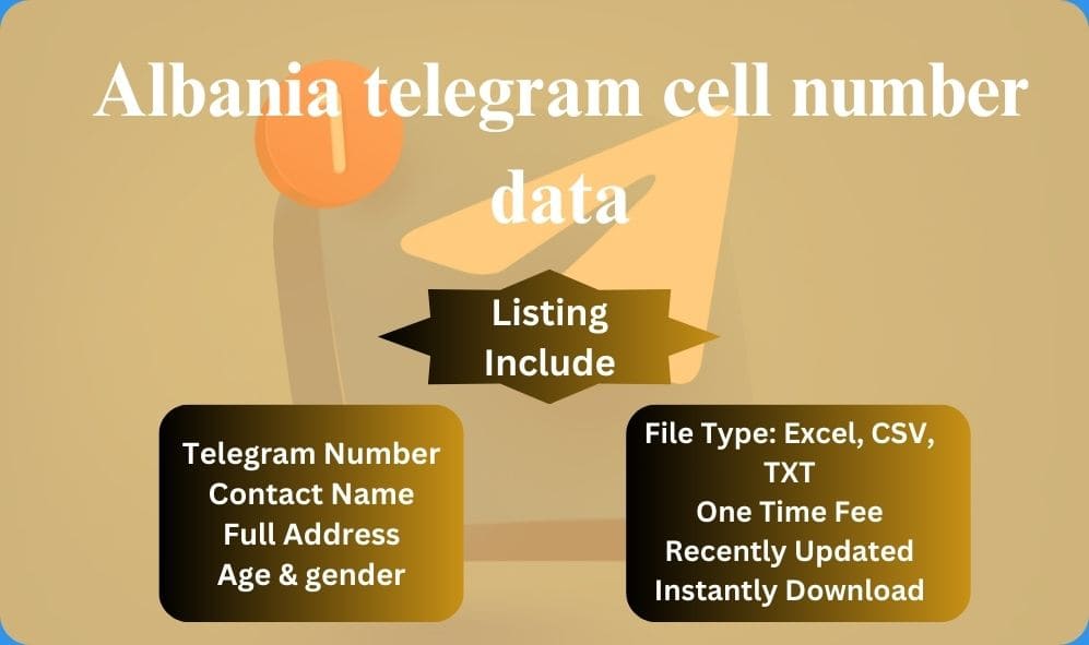 Albania telegram cell number data