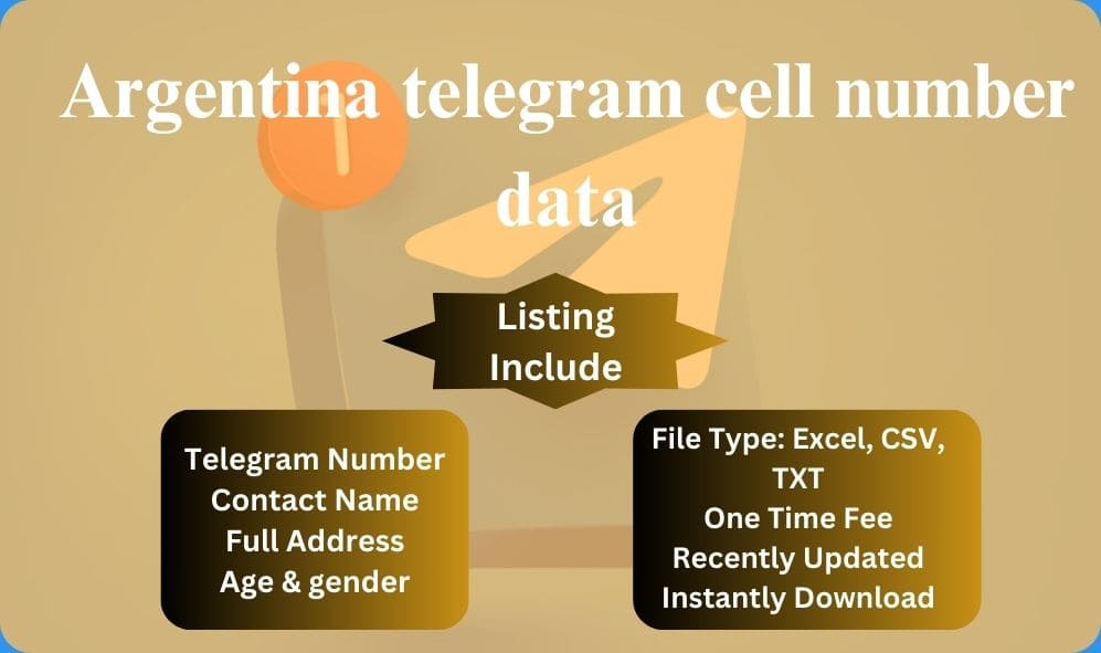 Argentina telegram cell number data