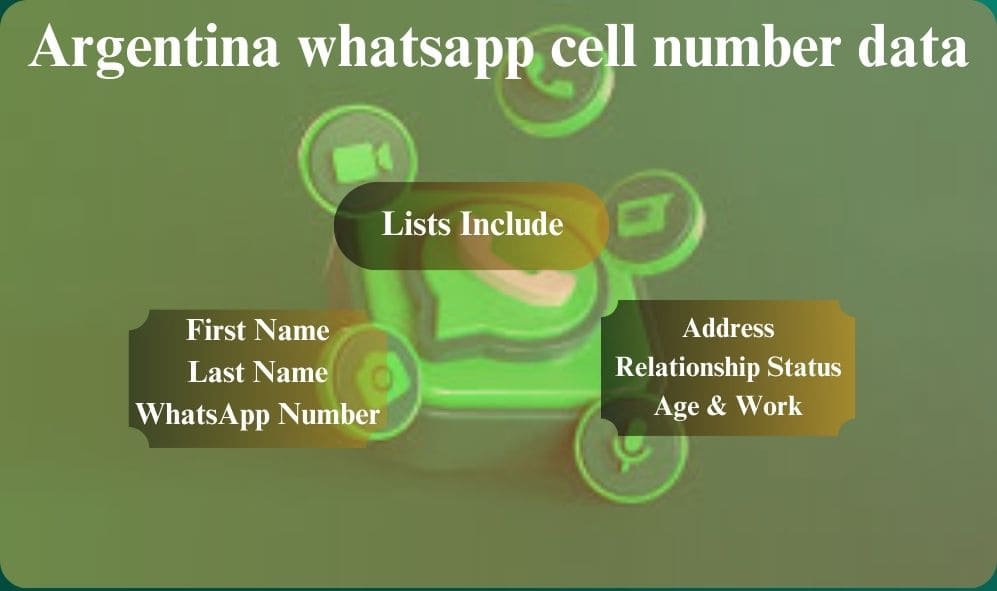 Argentina whatsapp cell number data