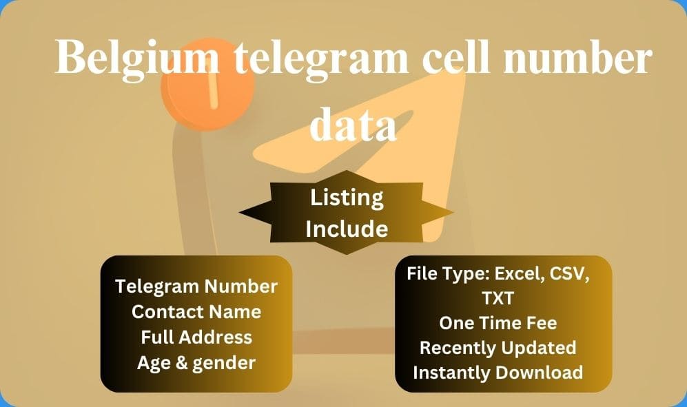 Belgium telegram cell number data