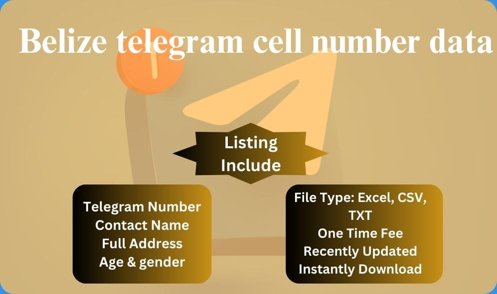 Belize telegram cell number data