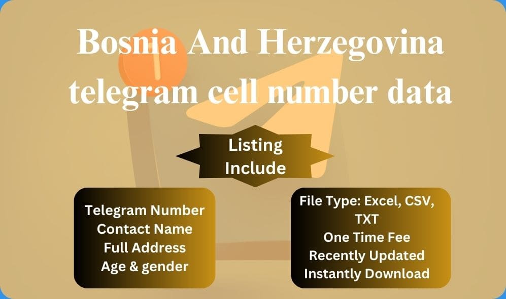 Bosnia And Herzegovina telegram cell number data