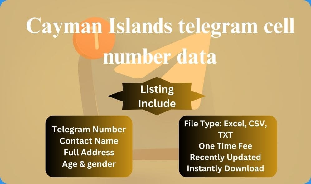 Cayman Islands telegram cell number data