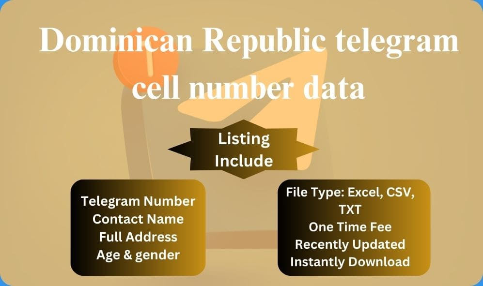 Dominican Republic telegram cell number data