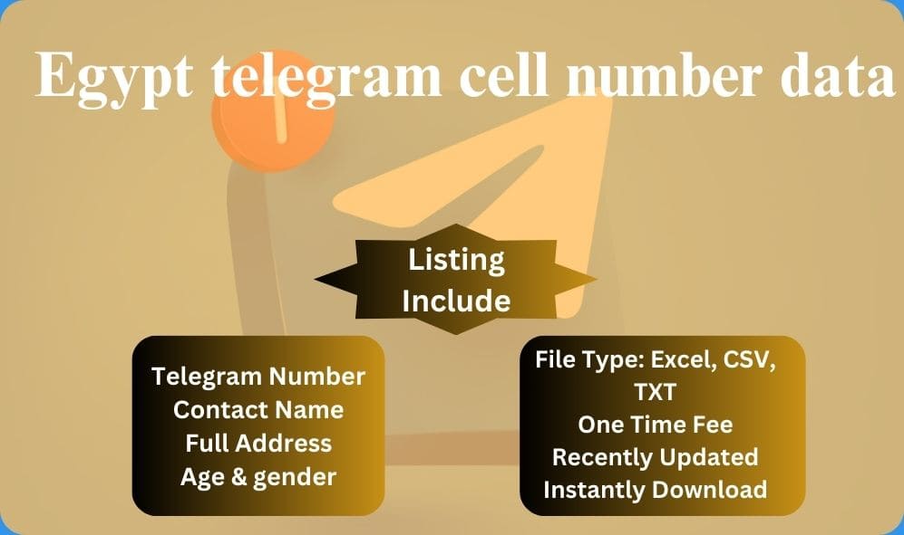 Egypt telegram cell number data