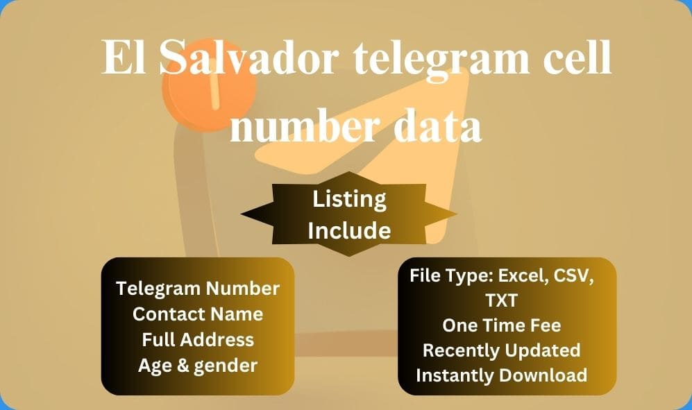 El Salvador telegram cell number data