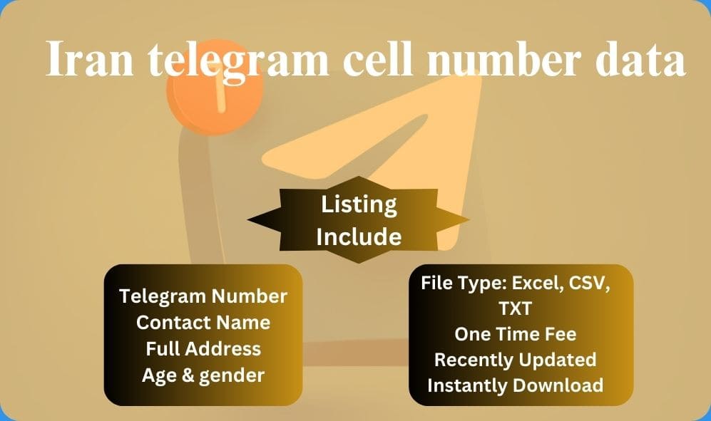 Iran telegram cell number data