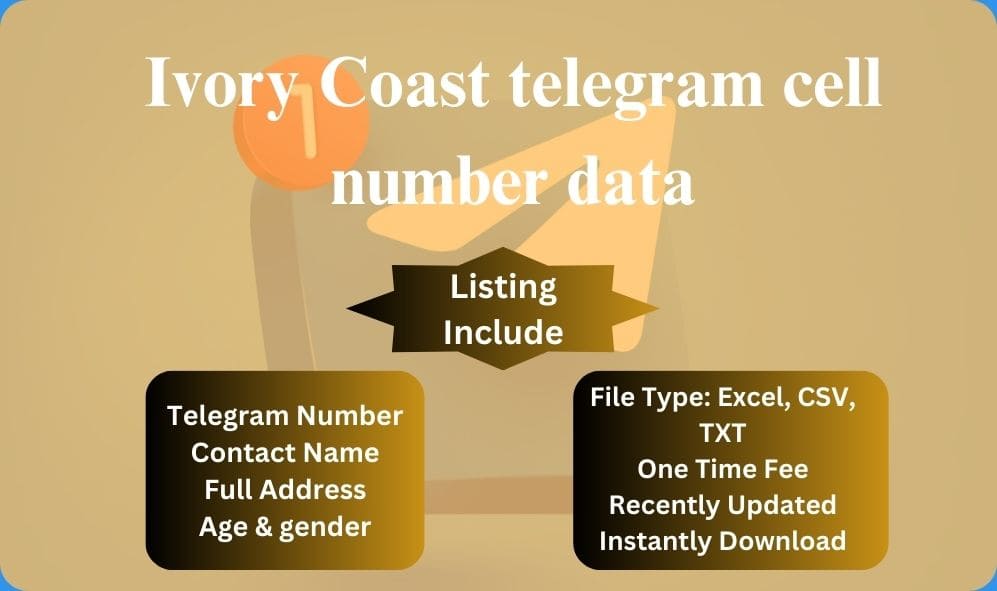 Ivory Coast telegram cell number data