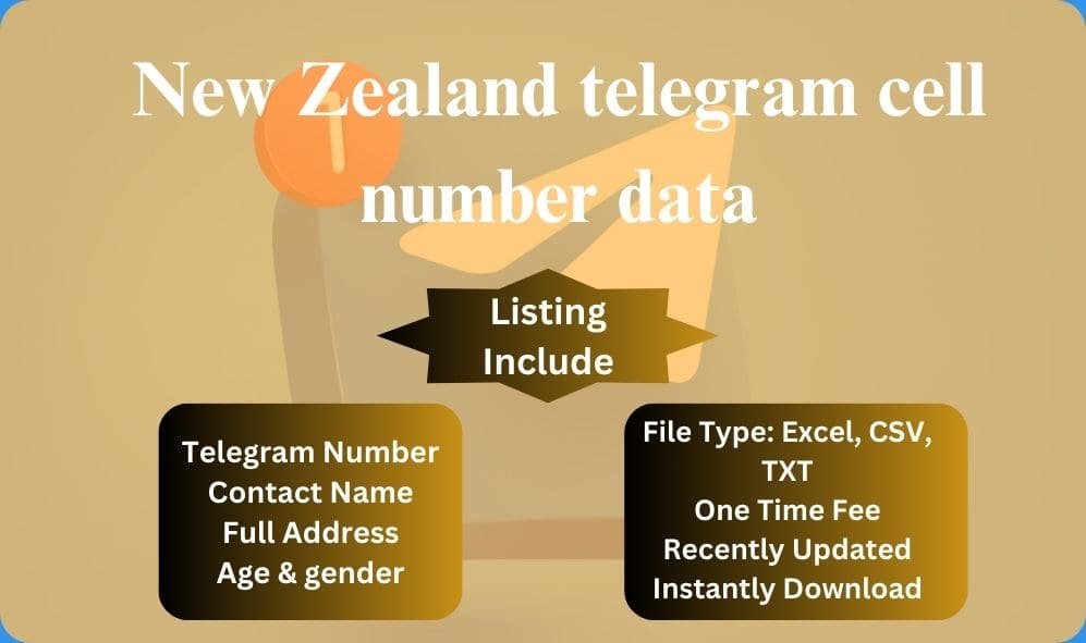 New Zealand telegram cell number data