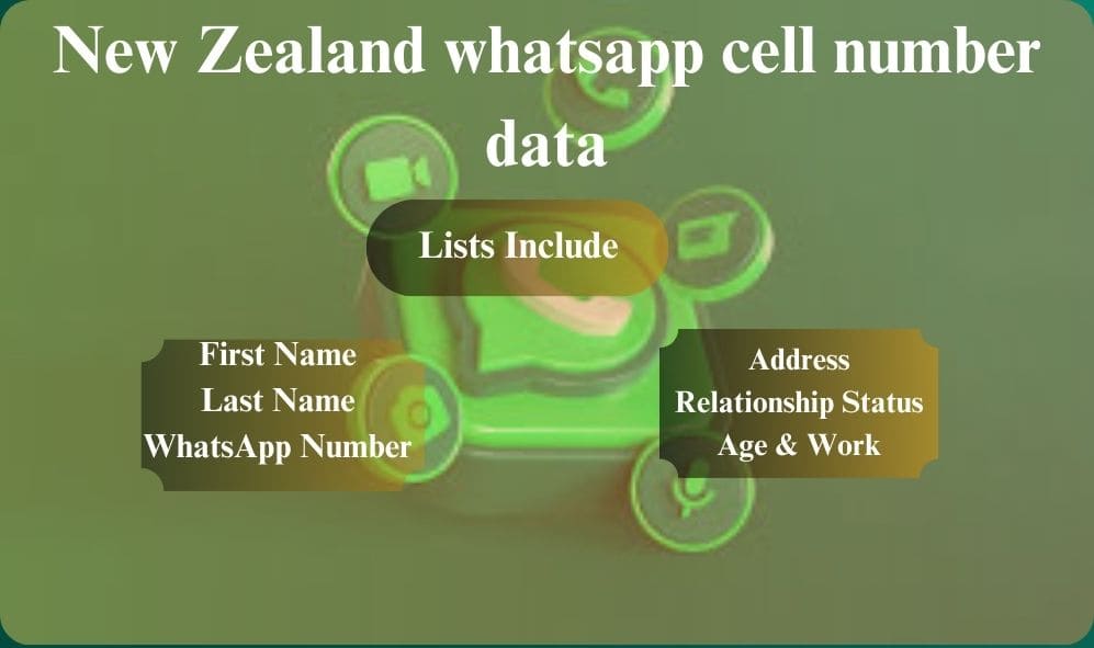 New Zealand whatsapp cell number data